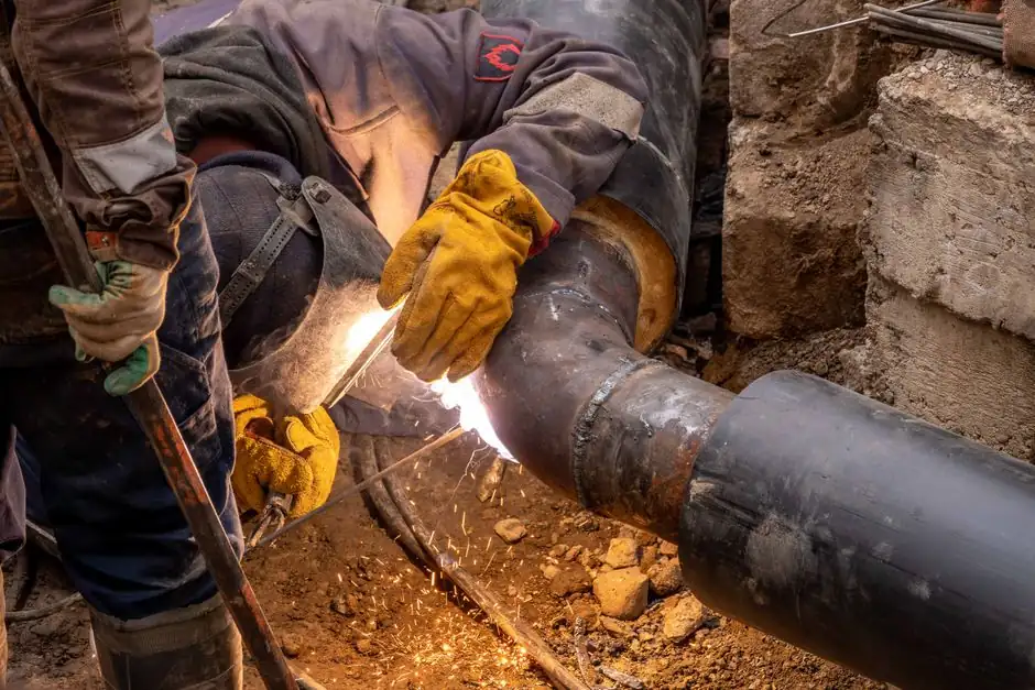 Technician using tools during a service visit